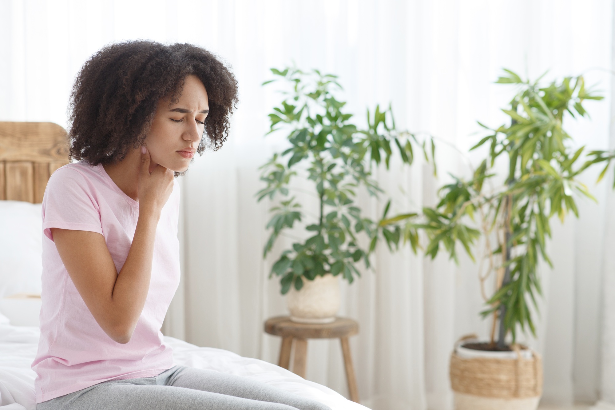 Health problems, signs of illness, viral disease, quarantine at home