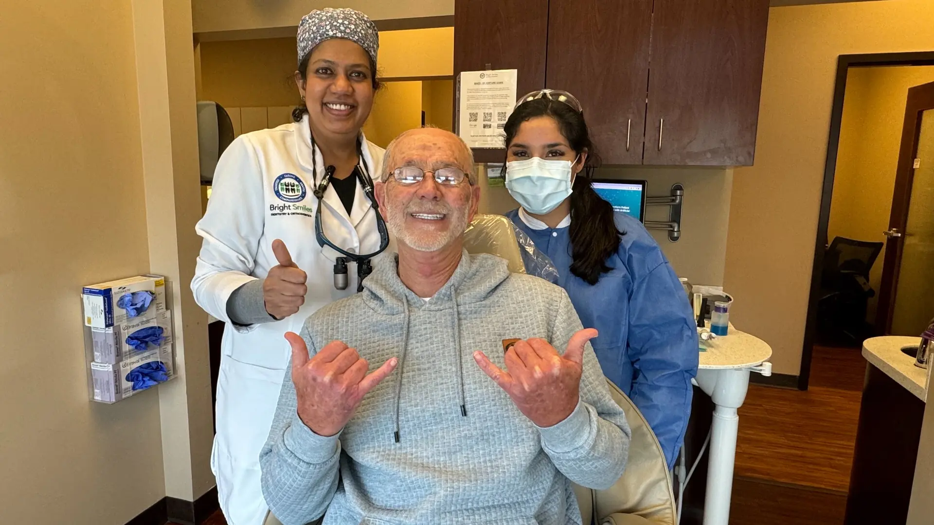 Bright Smiles Cumming dental team with patient