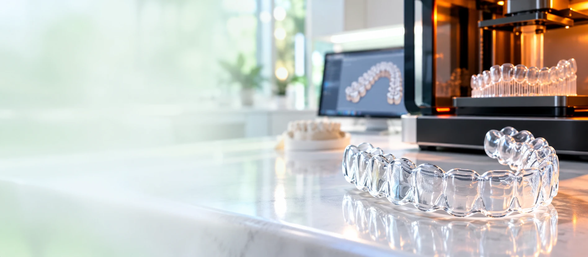 Clear aligner with digital orthodontic 3D printing technology